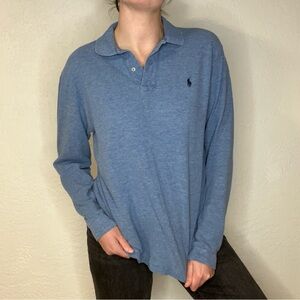 Polo Ralph Lauren Men's Classic Fit Mesh Long-Sleeve Polo Shirt Size Large